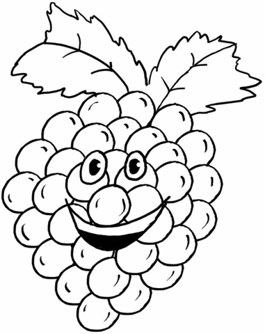 Humanoid Grape  Coloring Page